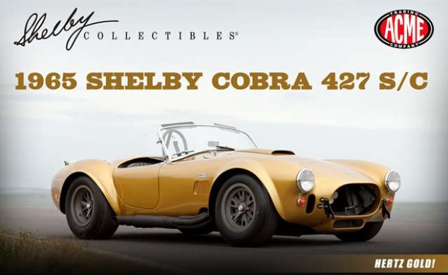 Shelby Cobra 427 S/C 1965 hertz gold 1:18 Acme Diecast