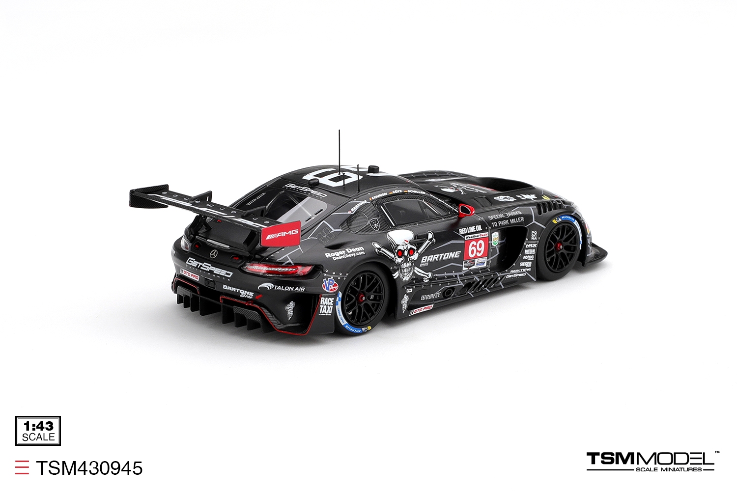 Mercedes-Benz AMG GT3 #69 Bartone/ Gounon/ Götz/ Schiller Getspeed 24H Daytona 2026 1:43 TSM Model
