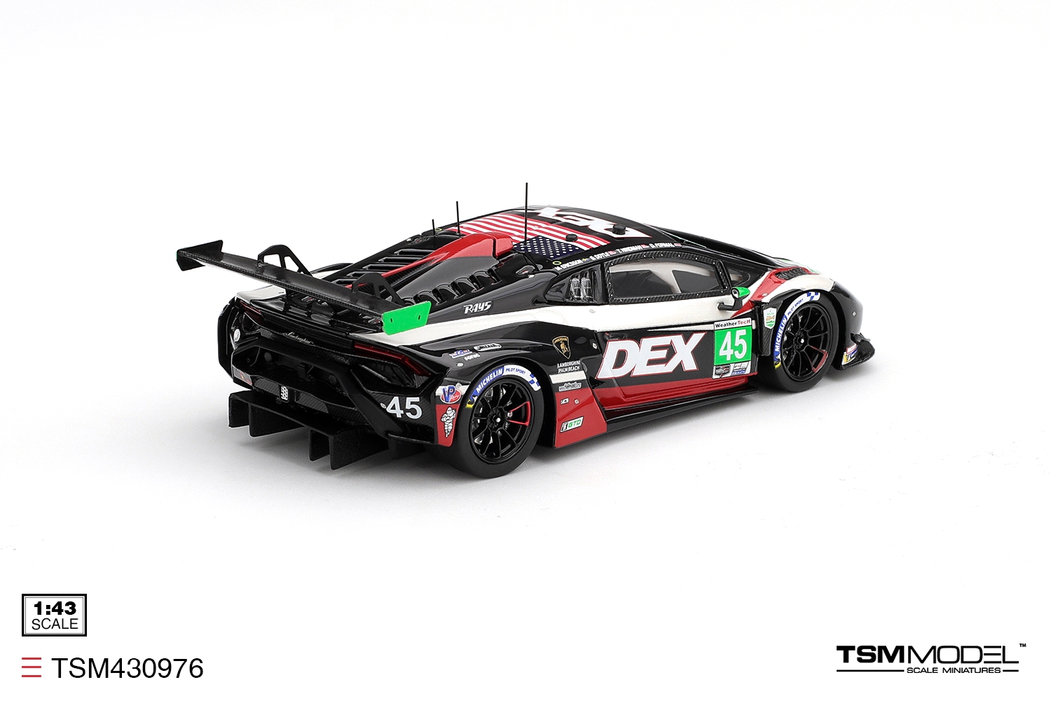 Lamborghini Huracan GT3 EVO2 #45 Formal/ Hindman/ Doyle/ Ericsson Dex Wayne Taylor Racing 24H Daytona 2026 1:43 TSM Model