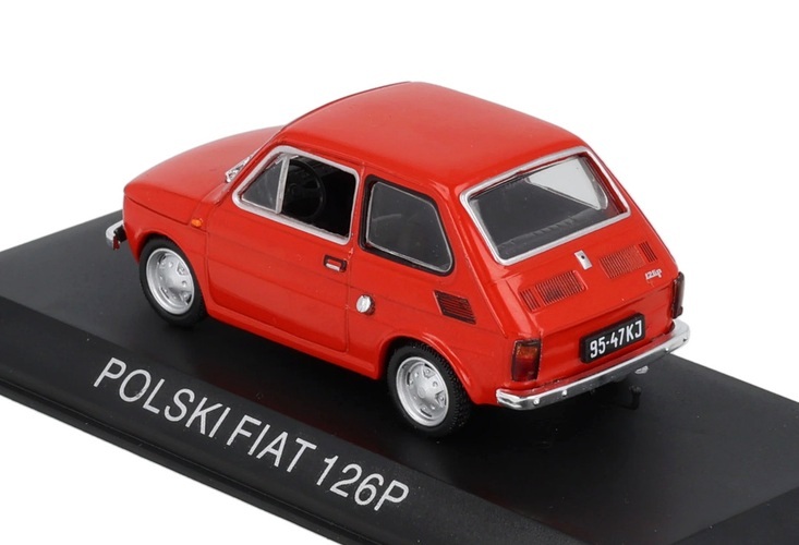 Polski Fiat 126P 1973 red 1:43 Altaya