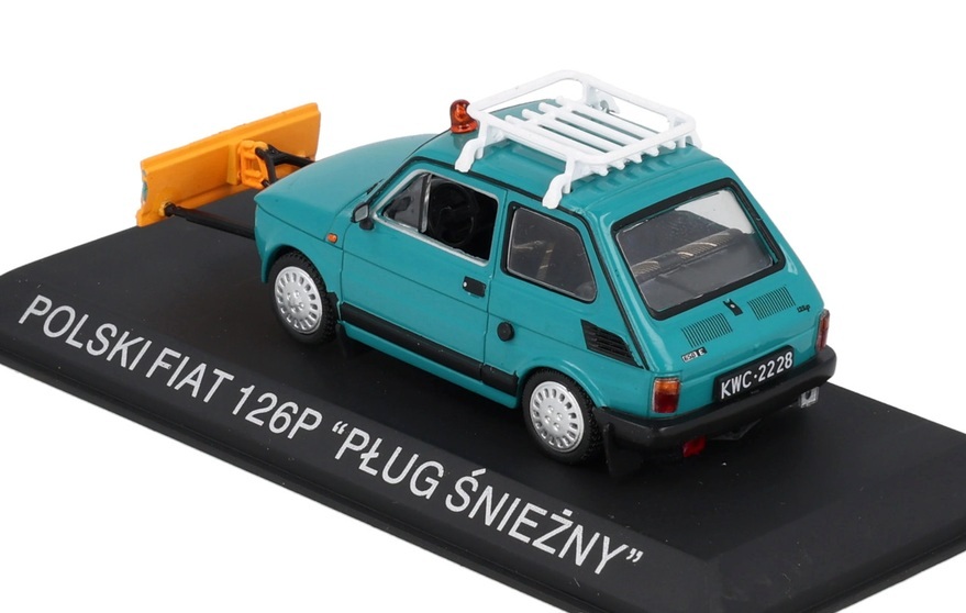 Polski Fiat 126P 1984 Snowplough 1:43 Altaya