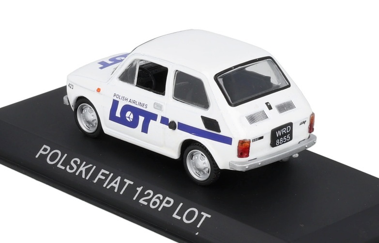 Polski Fiat 126P 1973 LOT Polish Airlines 1:43 Altaya
