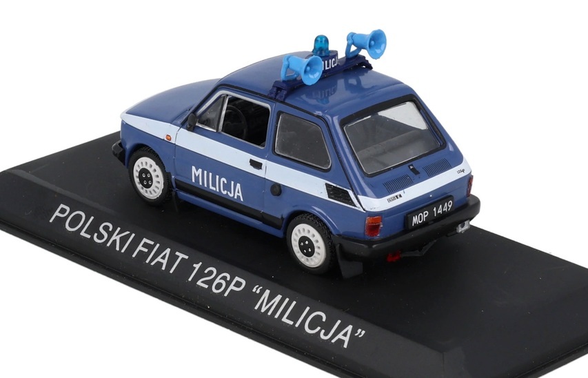 Polski Fiat 126P 1984 Police 1:43 Altaya