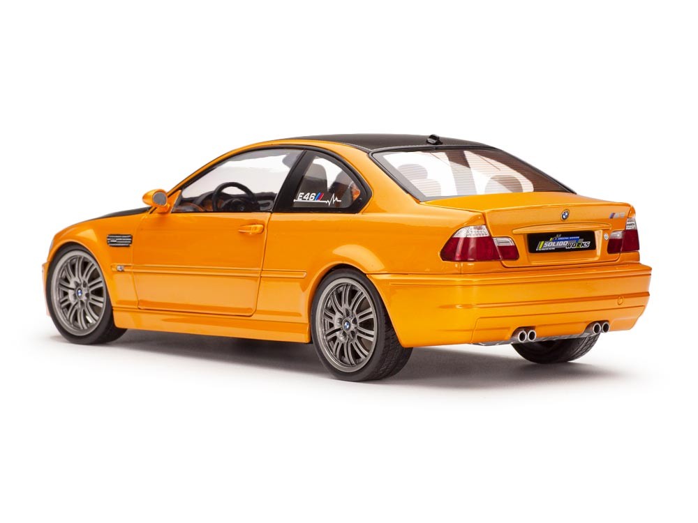 BMW E46 M3 Coupe Solido Works 2000 orange 1:18 Solido