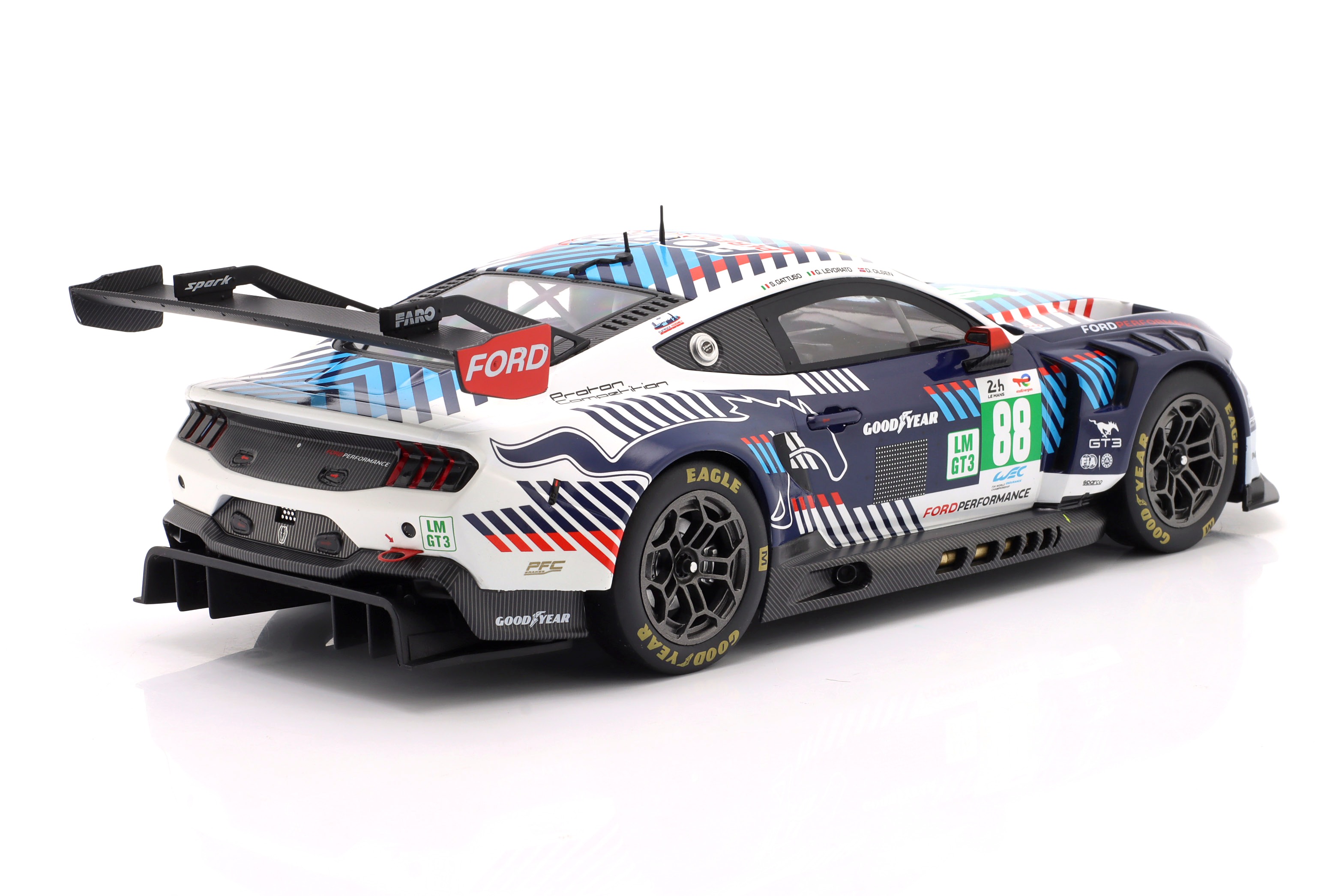 Ford Mustang GT3 Proton Competition #88 Gattuso/ Levorato/ Olsen 24H Le Mans 2025 1:18 Ixo Models