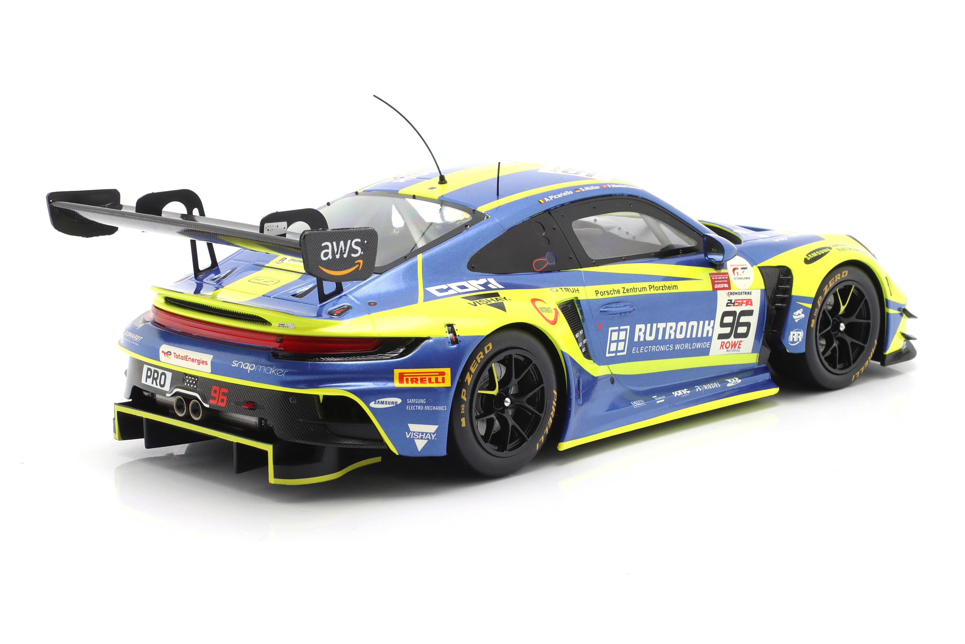 Porsche 911 GT3 R #96 Müller/ Niederhauser/ Picariello 2nd 24H Spa 2025 1:18 Ixo Models