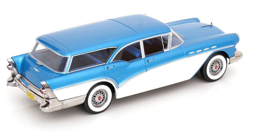 Buick Special Estate Wagon 1957 blue metallic/white 1:18 KK Scale