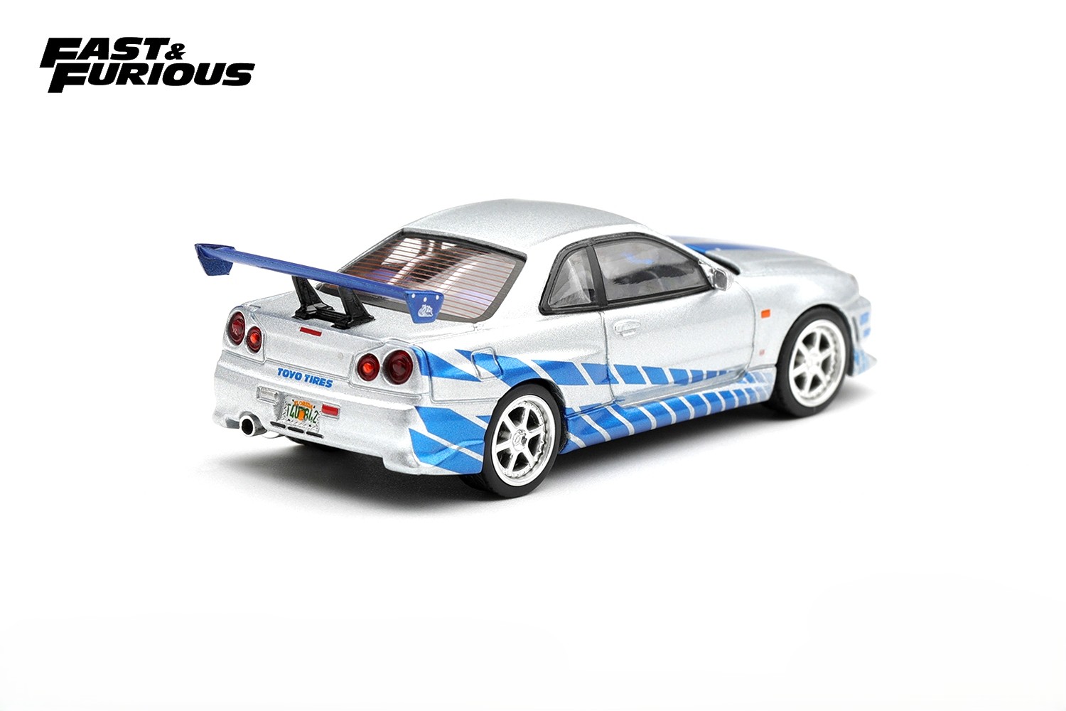 Nissan Skyline GT-R (R34) C-West *2 Fast 2 Furious* 2003 Brian O’Conner Blister Packaging 1:64 Mini GT
