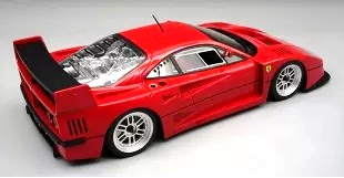 Ferrari F40 Le Mans Press Version 1996 Enkei Silver Wheels red 1:12 Tecnomodel
