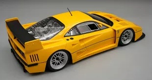 Ferrari F40 Le Mans Press Version 1996 Enkei Silver Wheels giallo modena 1:12 Tecnomodel
