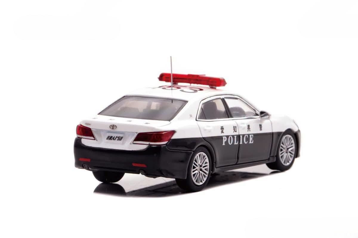 Toyota Crown Athlete (GRS214) Traffic Police Car (453) Aichi Prefectural Police white/black 1:64 Rai's