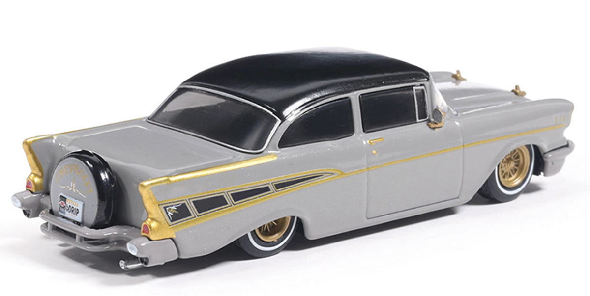 Chevrolet Bel Air Lowrider 1957 gray 1:64 Ixo America