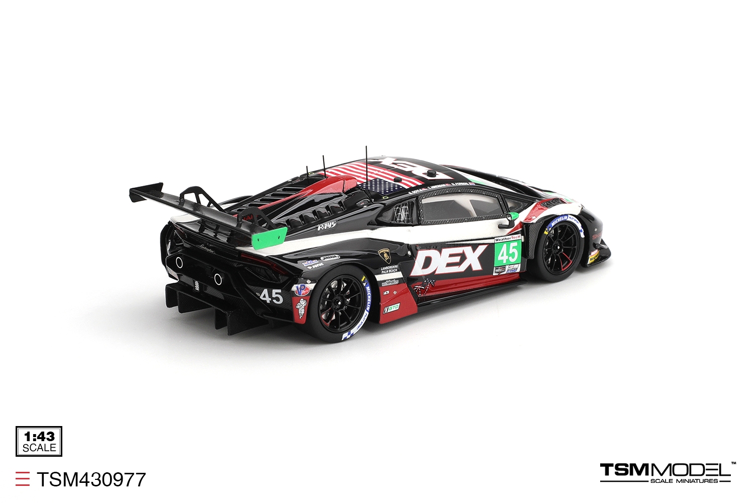 Lamborghini Huracan GT3 EVO2 Dex Wayne Taylor Racing #45 Formal/ Hindman/ Doyle Winner Laguna Seca 2026 1:43 TSM Model