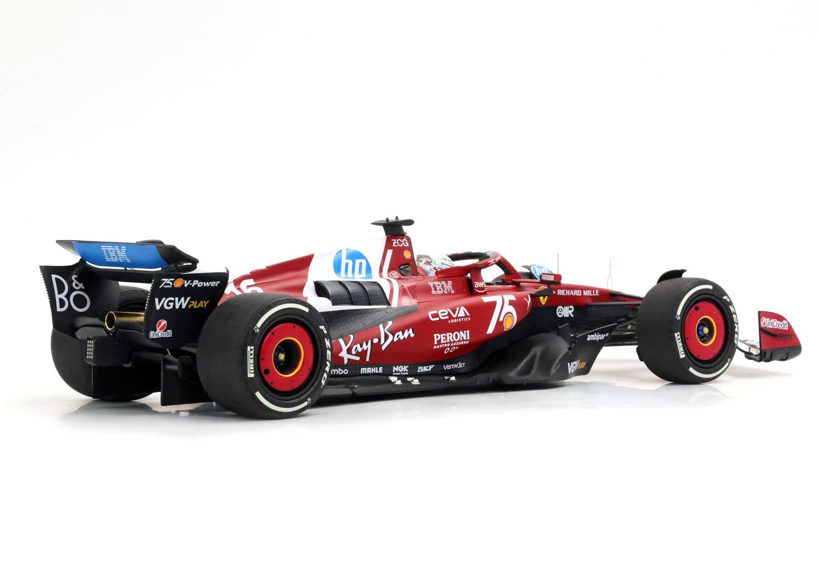 Ferrari SF-25 #16 C.Leclerc 2nd Monaco GP 2025 with Driver Figurine 1:18 B.B.R.