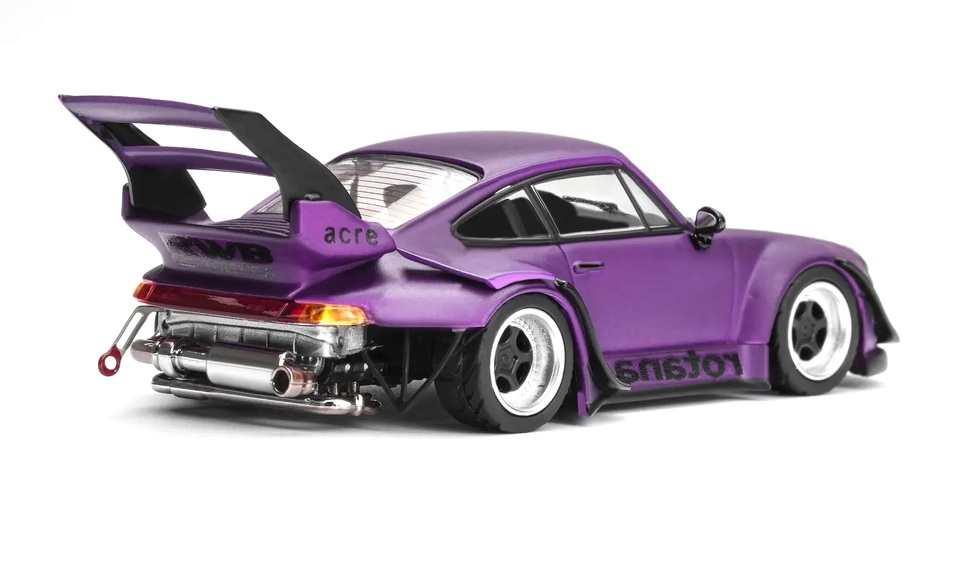 Porsche 911 993 RWB Rauh Welt Rotana Coupe 1993 purple 1:64 Motorhelix 