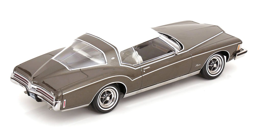 Buick Riviera 1973 grey metallic/white 1:18 KK Scale