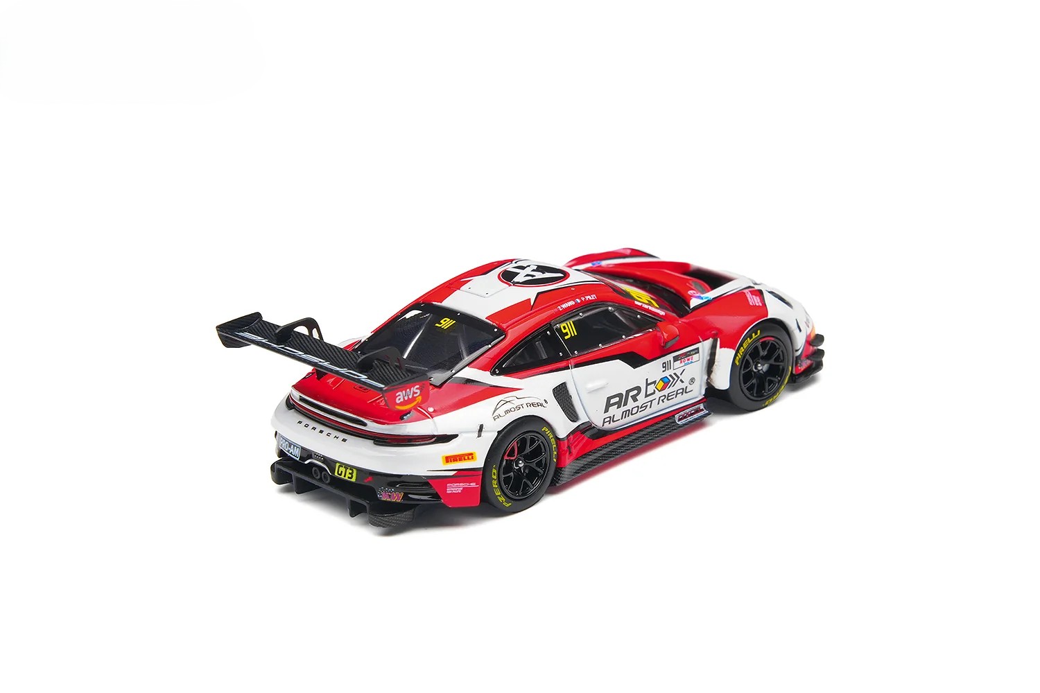 Porsche 911 GT3 R Absolute Racing #911 W.Zhongwei/P.Pilet Okayama GT World Challenge Asia 2025 1:64 Almost Real