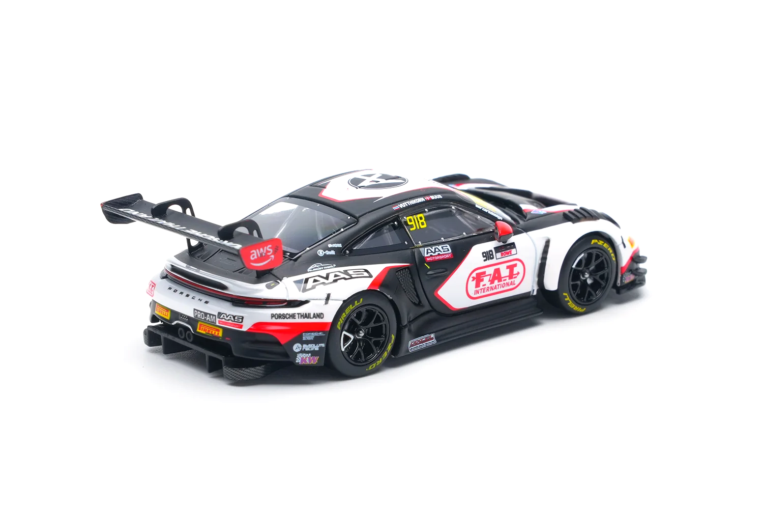 Porsche 911 GT3 R Absolute Racing #918 V.Inthraphuvasak/B.Buus Sepang GT World Challenge Asia 2026 1:64 Almost Real
