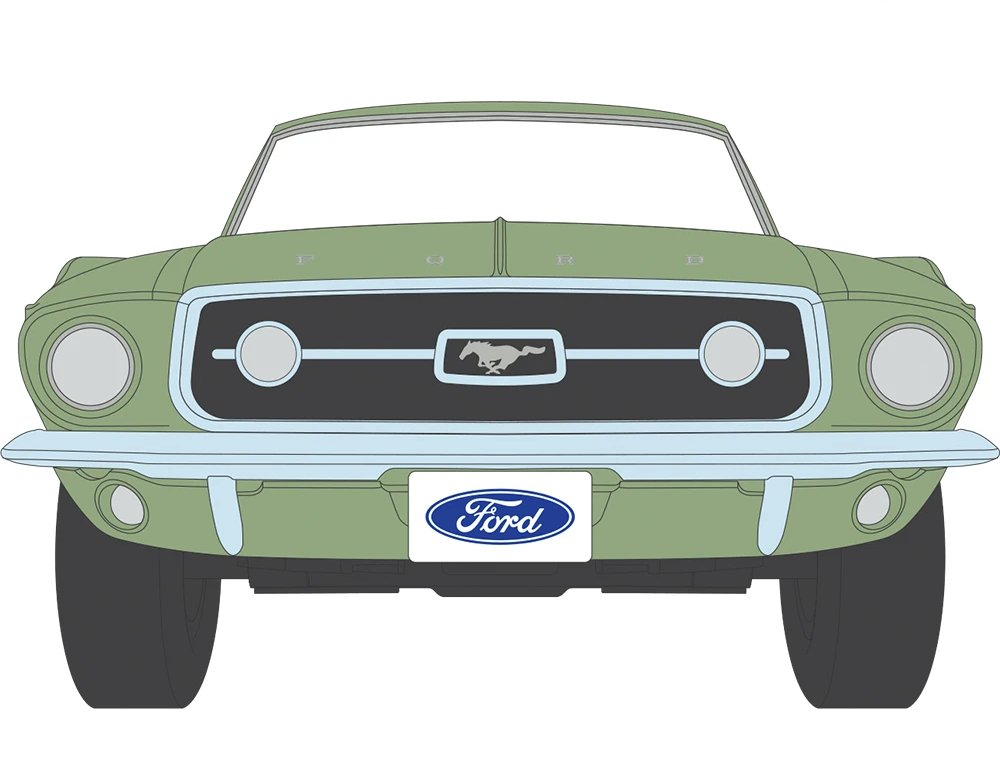 Ford Mustang GTA Fastback 1967 green 1:64 Ixo America