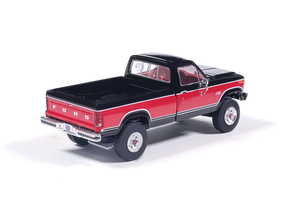 Ford F-350 XL Short Bed 1982 raven black/candyapple red 1:64 Ixo America