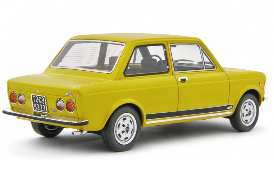 Fiat 128 Rally 1972 yellow-green 1:18 Laudoracing Model