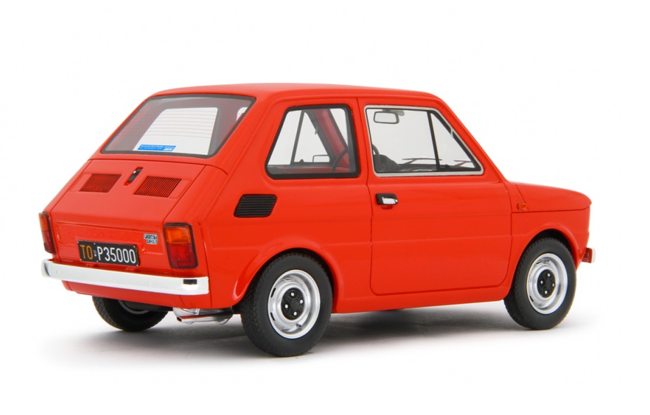 Fiat 126 Base 1976 red 1:18 Laudoracing Model