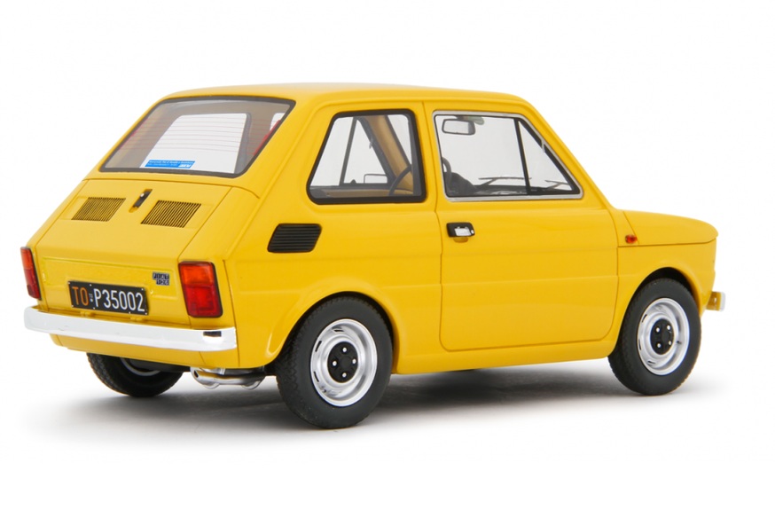 Fiat 126 Base 1976 yellow 1:18 Laudoracing Model