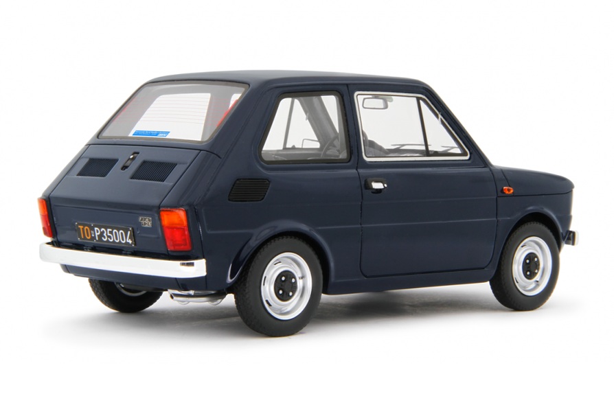 Fiat 126 Base 1976 dark blue 1:18 Laudoracing Model