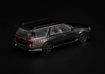 Nissan R34 Wagon dark chrome 1:64 Pop Race