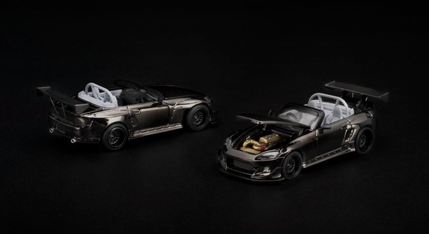 Honda S2000 Pandem dark chrome 1:64 Pop Race