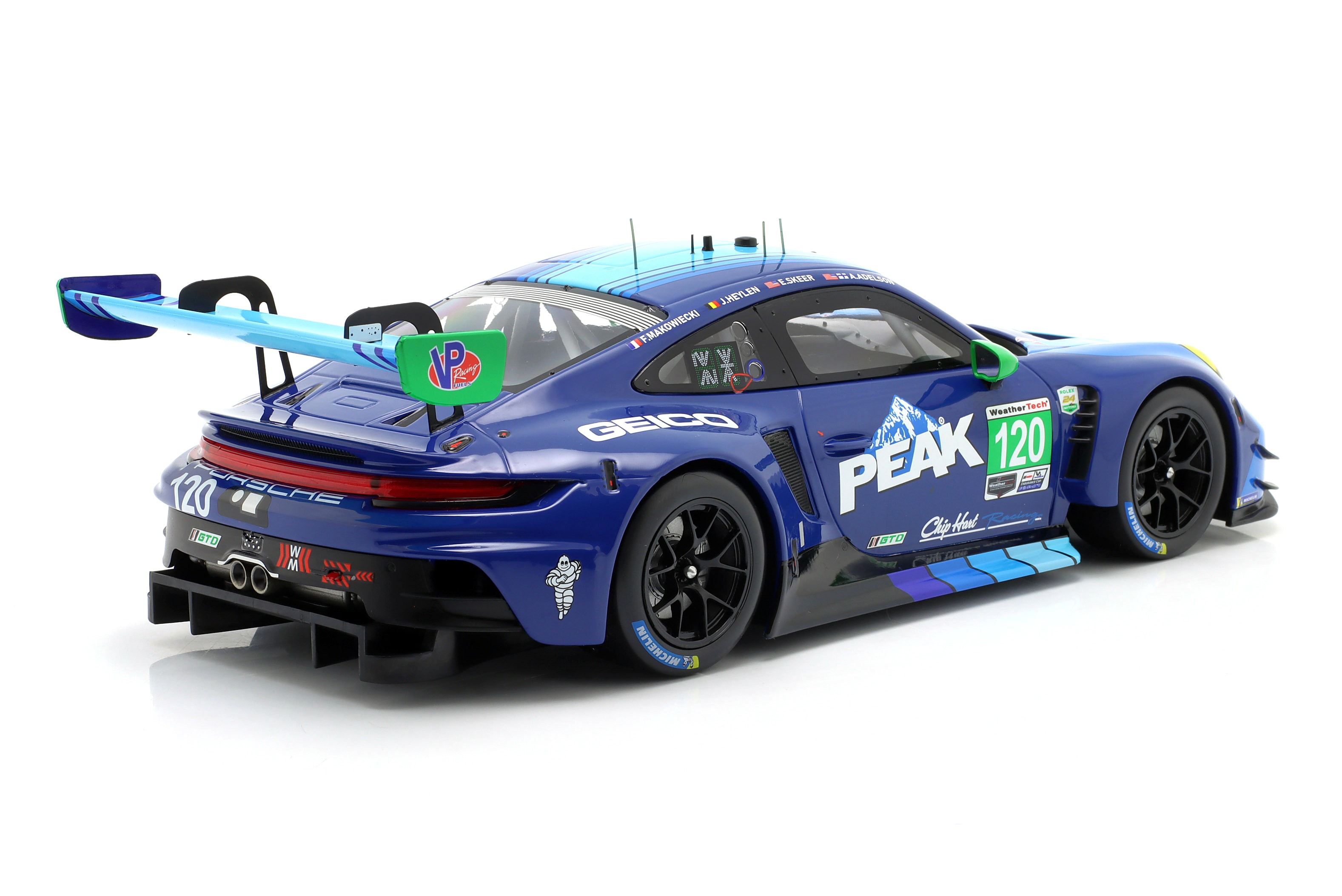 Porsche 911 GT3 R Wright Motorsports #120 Adelson/ Heylen/ Makowiecki/ Skeer 24H Daytona 2024 1:18 Ixo Models