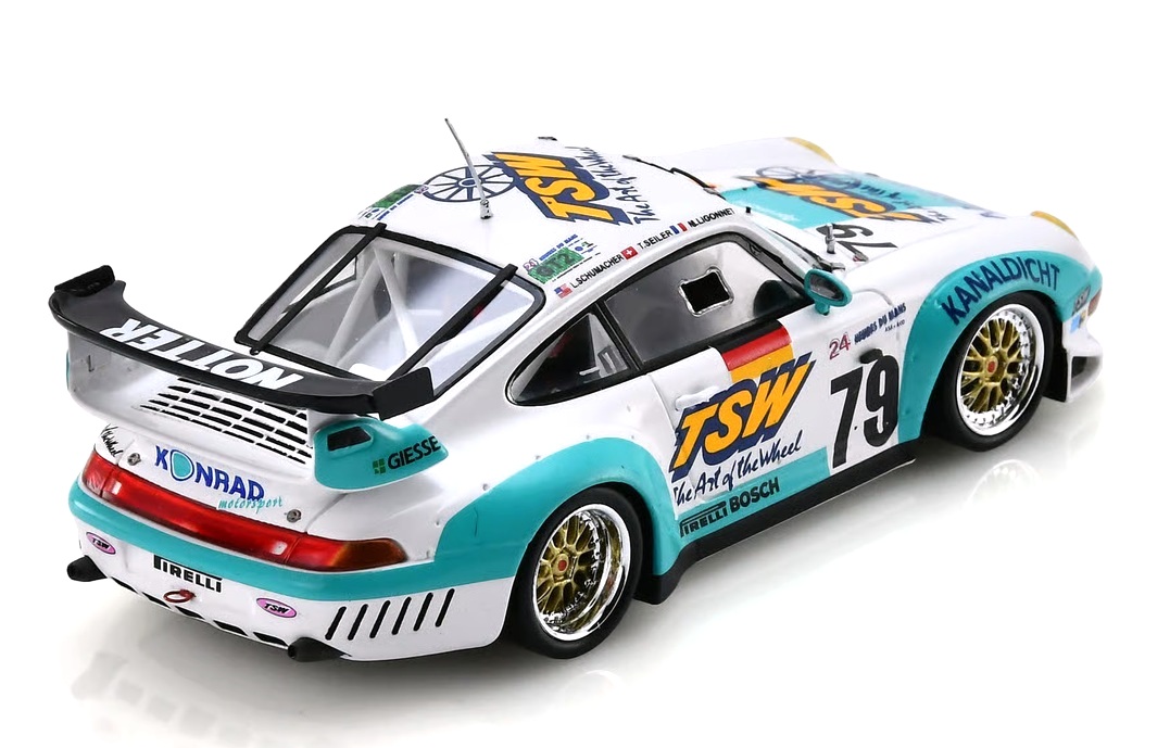 Porsche 911 GT2 #79 Ligonnet/ Seiler/ Schumacher 24H Le Mans 1997 1:43 Spark