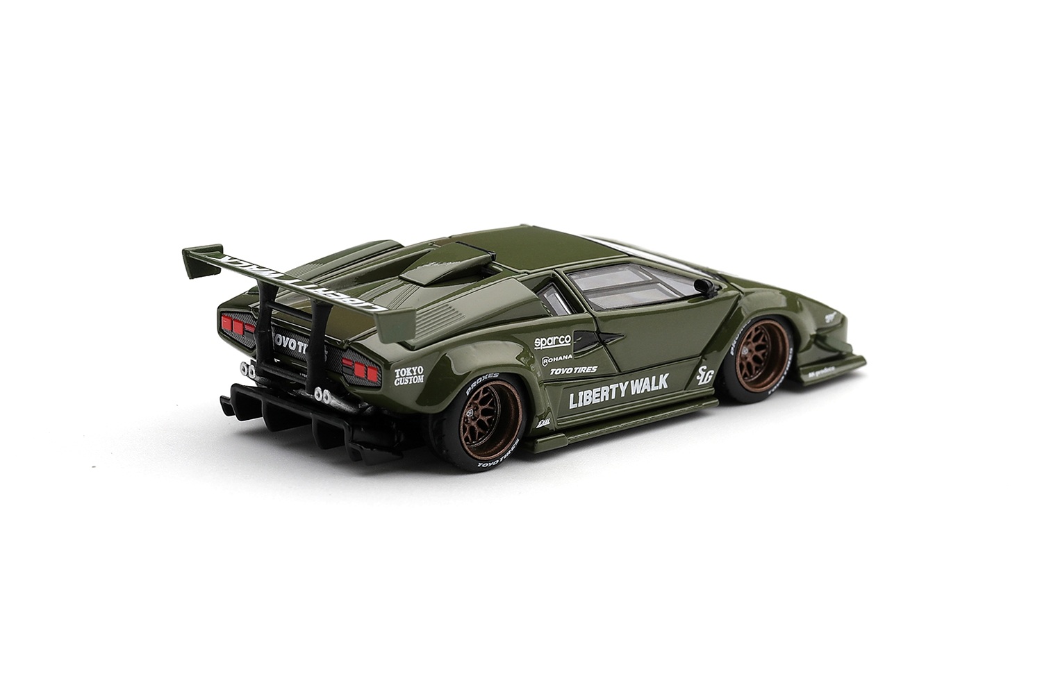Lamborghini Countach LB★WORKS 2025 army green 1:64 Mini GT