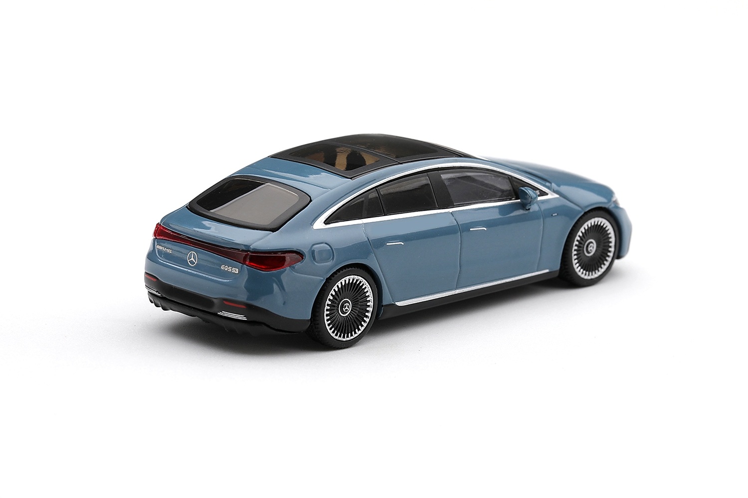 Mercedes-Benz EQS 53 2021 nautic blue metallic 1:64 Mini GT
