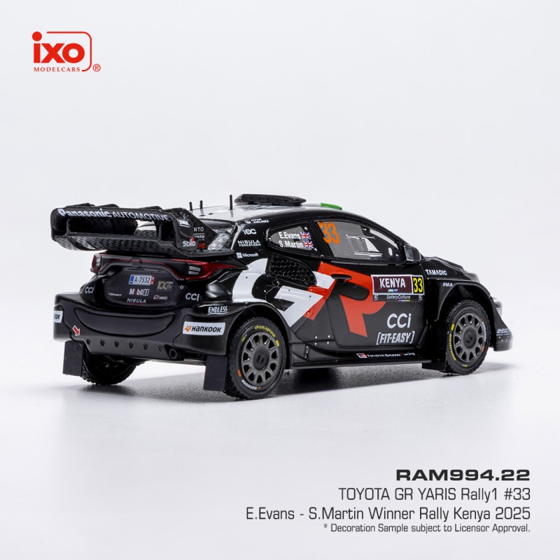 Toyota GR Yaris Rally1 #33 Evans/Martin Safari Rallye Kenia 2025 1:43 Ixo Models