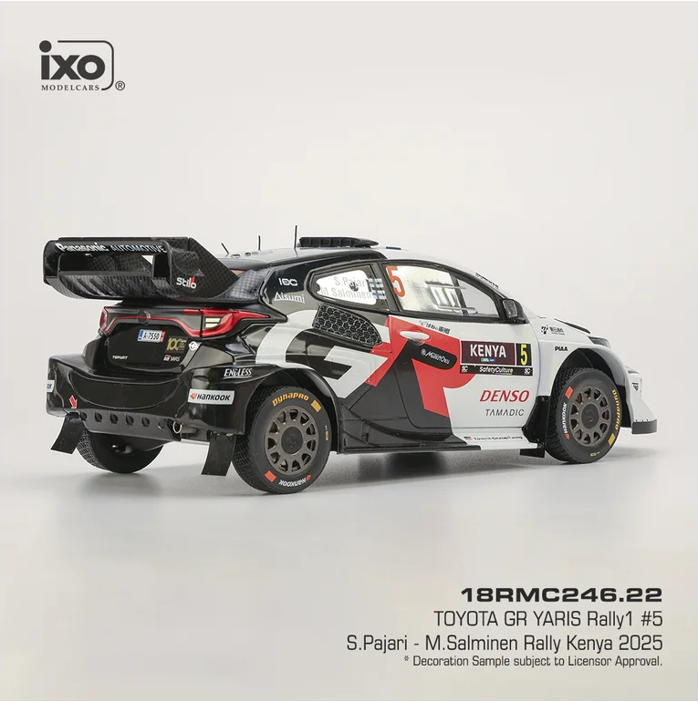 Toyota GR Yaris Rally1 #5 Pajari/Salminen Safari Rallye Kenya 2025 1:18 Ixo Models