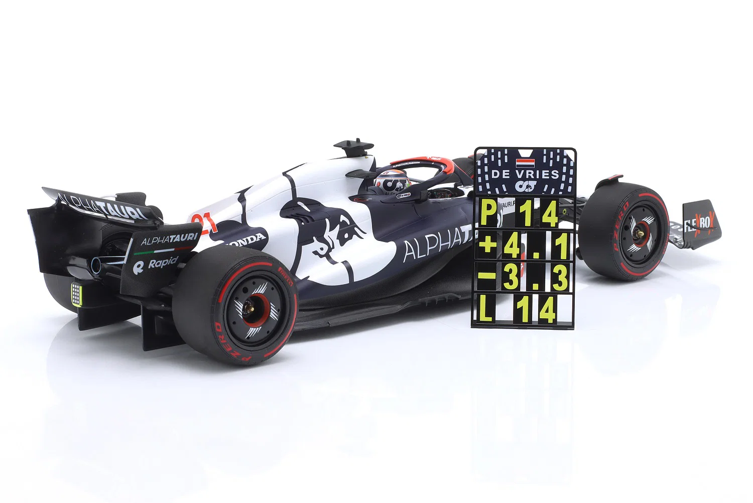 Scuderia Alphatauri AT04 Nyck de Vries 2023 1:18 Minichamps 
