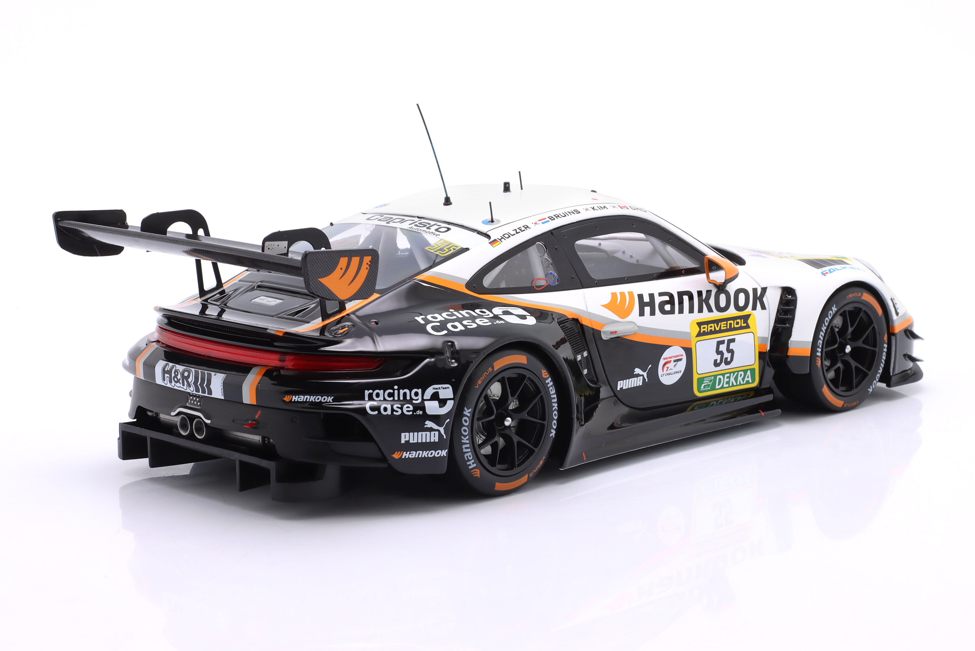 Porsche 911 GT3 R Hankook Competition #55 Kim/ Bruins/ Holzer/ Cho 9th 24H Nürburgring 2025 1:18 Ixo Models