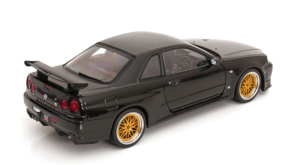Nissan Skyline GT-R R34 V-Spec II 2001 BBS Rims black 1:12 KK Scale
