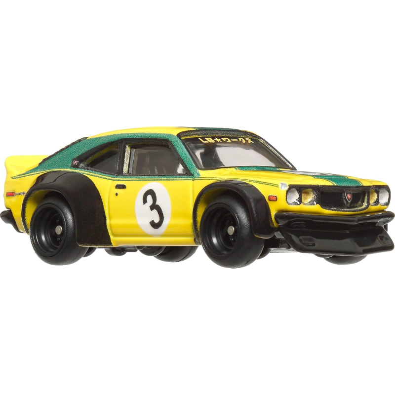Mazda RX-3 *Circuit Legends* yellow/green 1:64 HotWheels