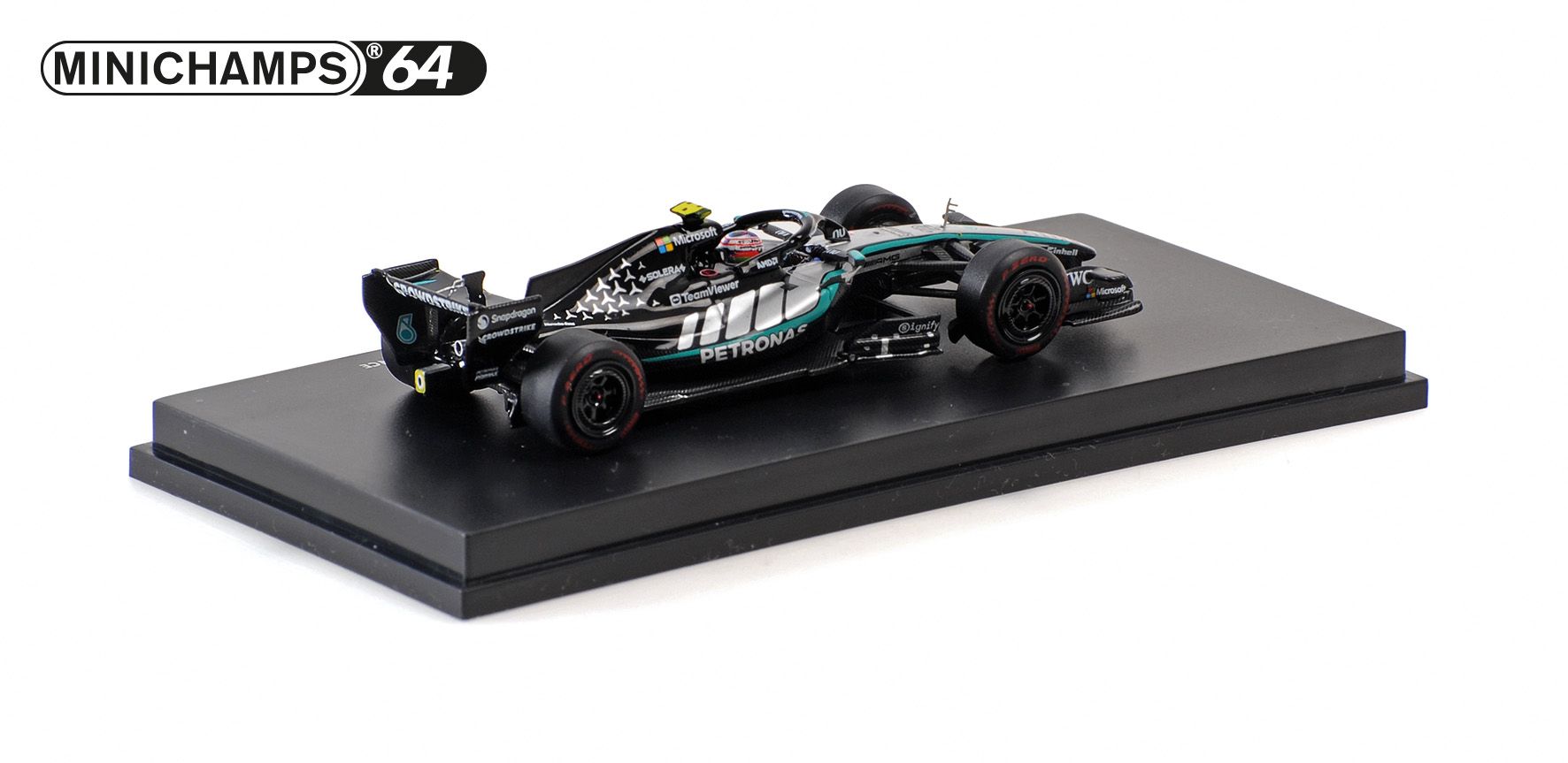 Mercedes-AMG Petronas F1 Team W17 #12 K.Antonelli 1st Pole Position and Winner Chinese GP 2026 with Pole Position Tyre 1:64 Minichamps