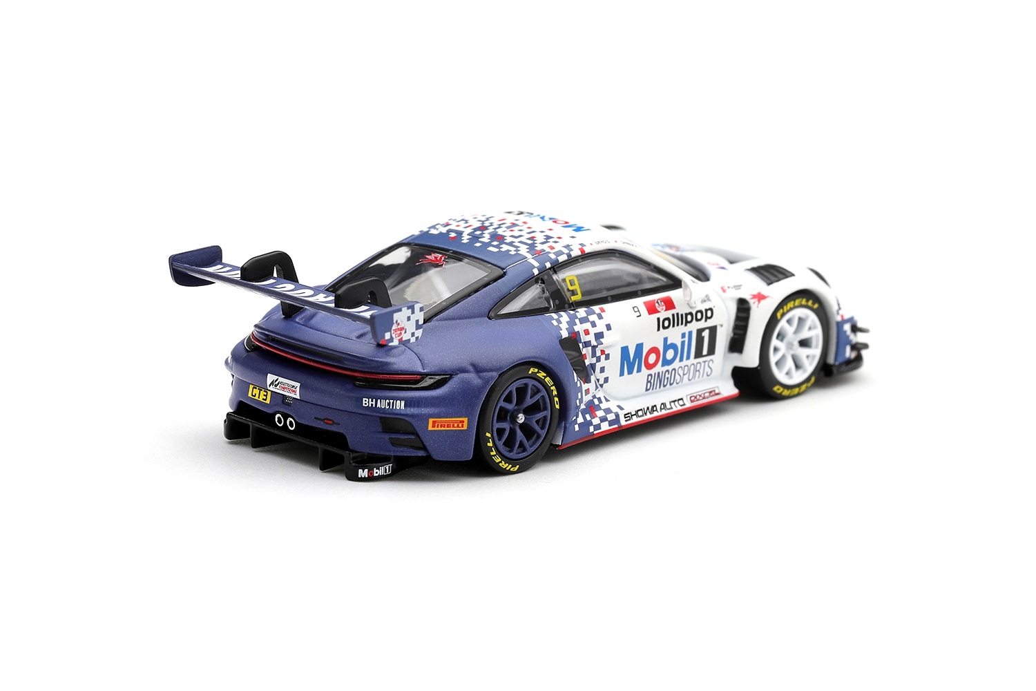 Porsche 911 (992) GT3 R Bingo Racing With LM Corsa #9 U.Sasahara/S.Takei Japan Cup Sugo 2026 1:64 Mini GT