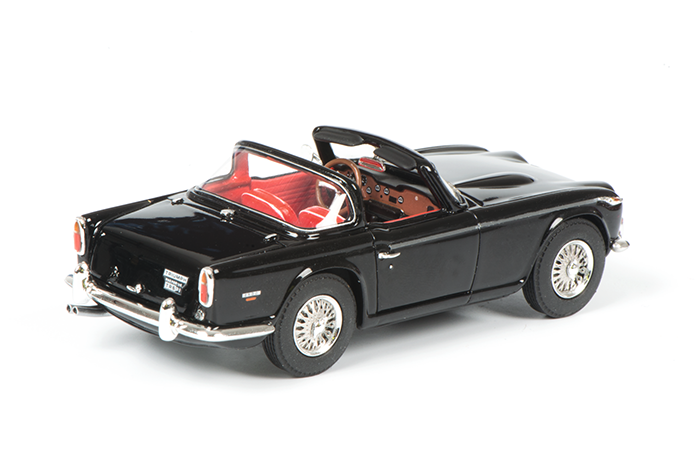 Triumph TR5 with open surrey top black/red 1:43 Schuco