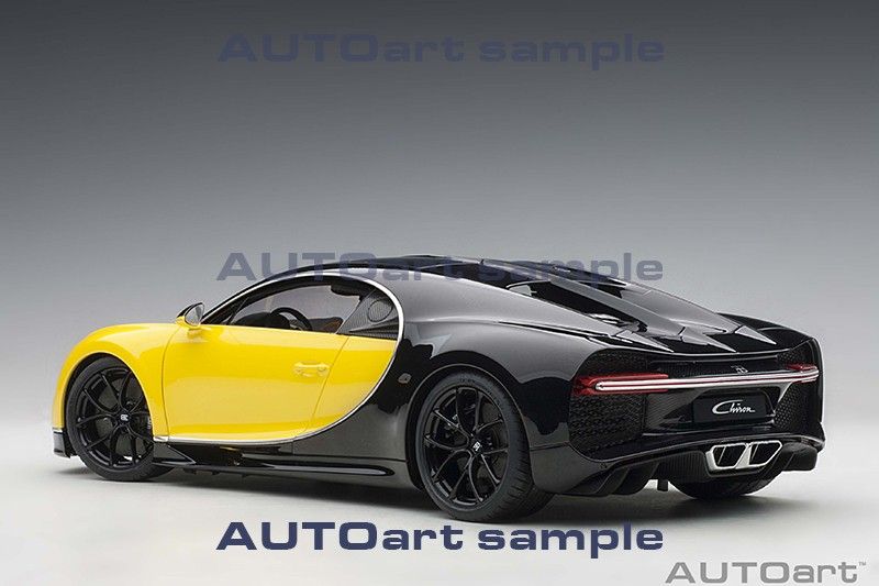 Bugatti Chiron 2017 jaune molsheim yellow/nocturne black 1:18 AUTOart