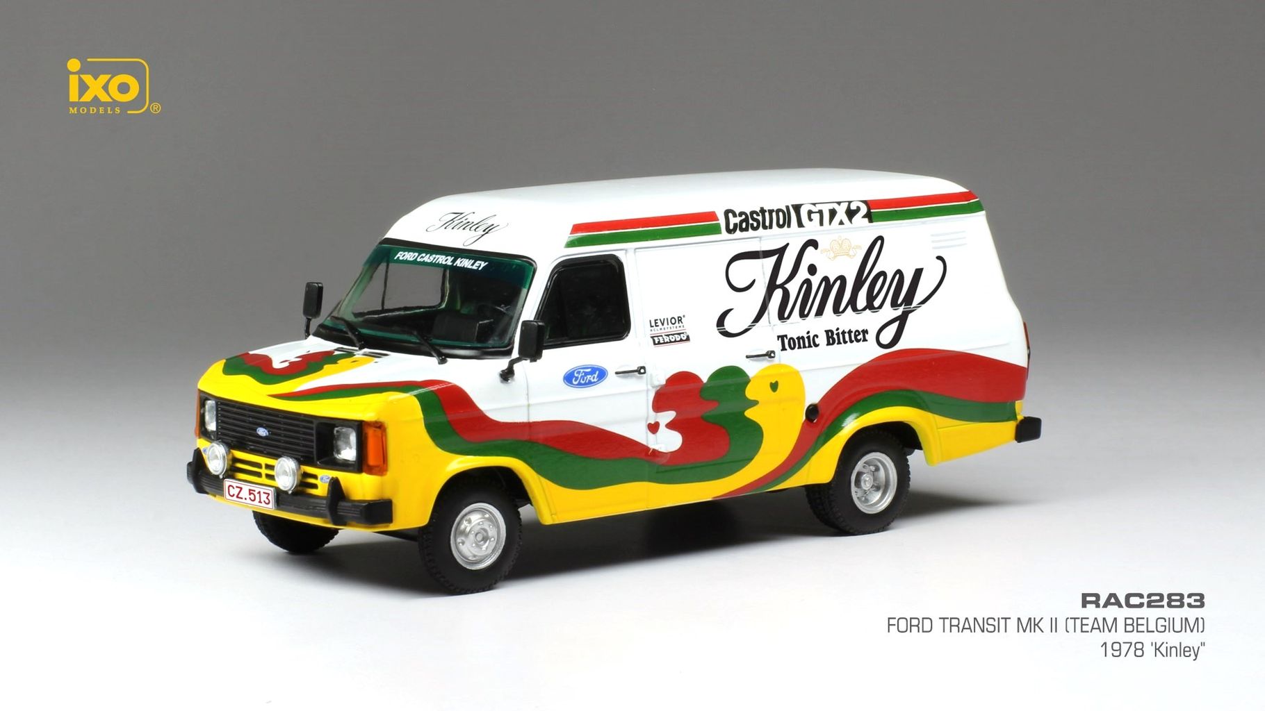 Ford Transit MKII Kinley team Belgium 1985 1:43 Ixo Models