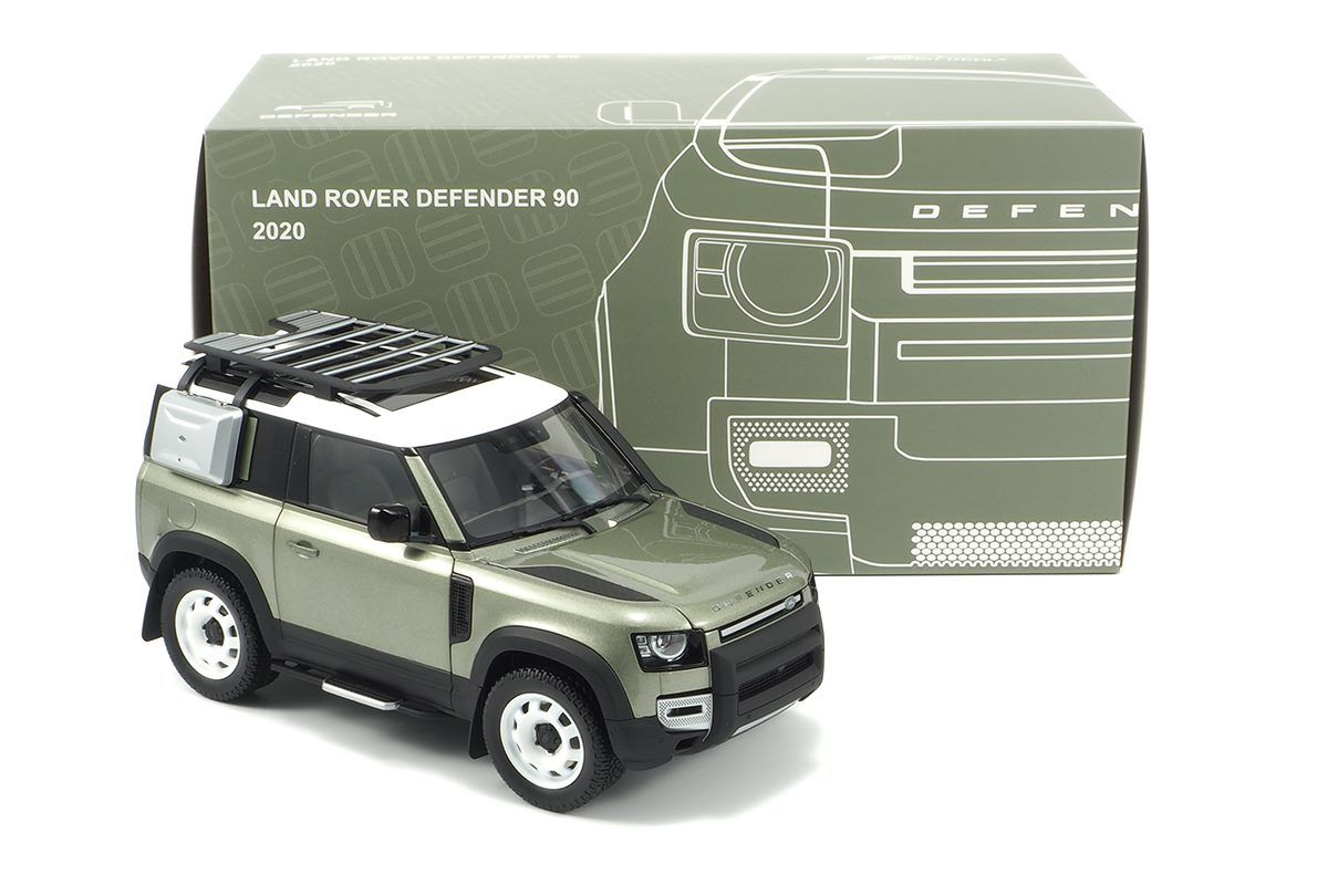 Land Rover Defender 90 with Roof Pack 2020 pangea green 1:18 Almost Real