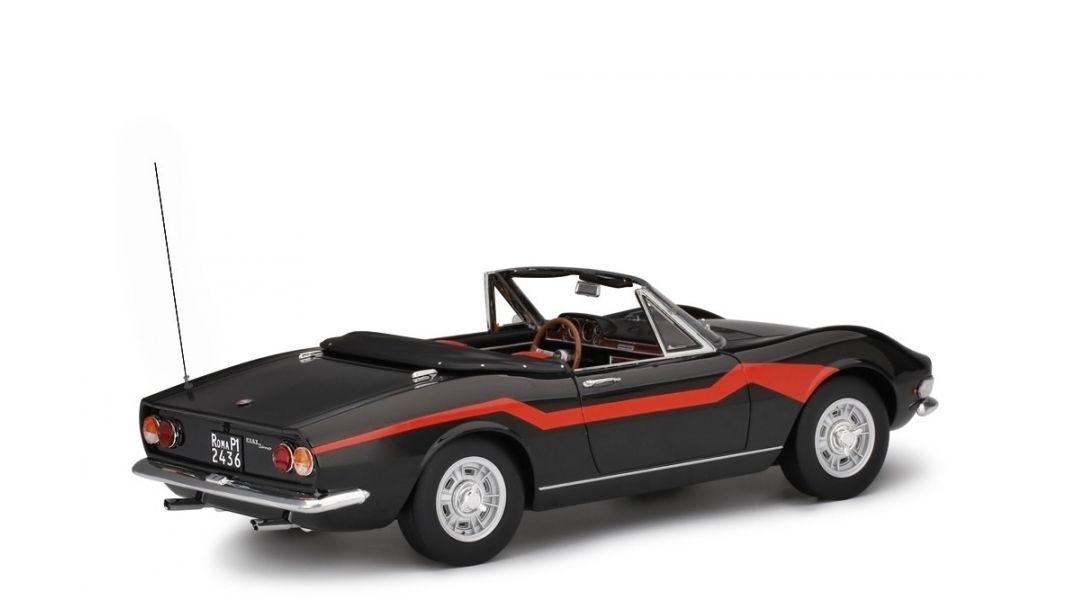 Fiat Dino Spider 2000 1967 Un Sacco Bello black/red 1:18 Laudoracing Model