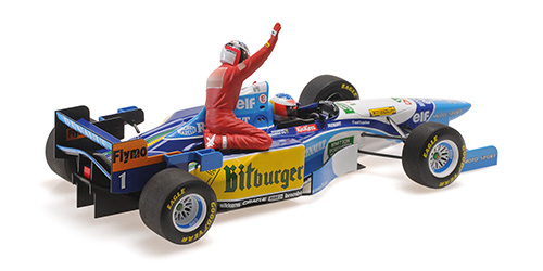 Benetton Renault B195 #1 Michael Schumacher Canadian GP 1995 with Figure Alesi 1:18 Minichamps 