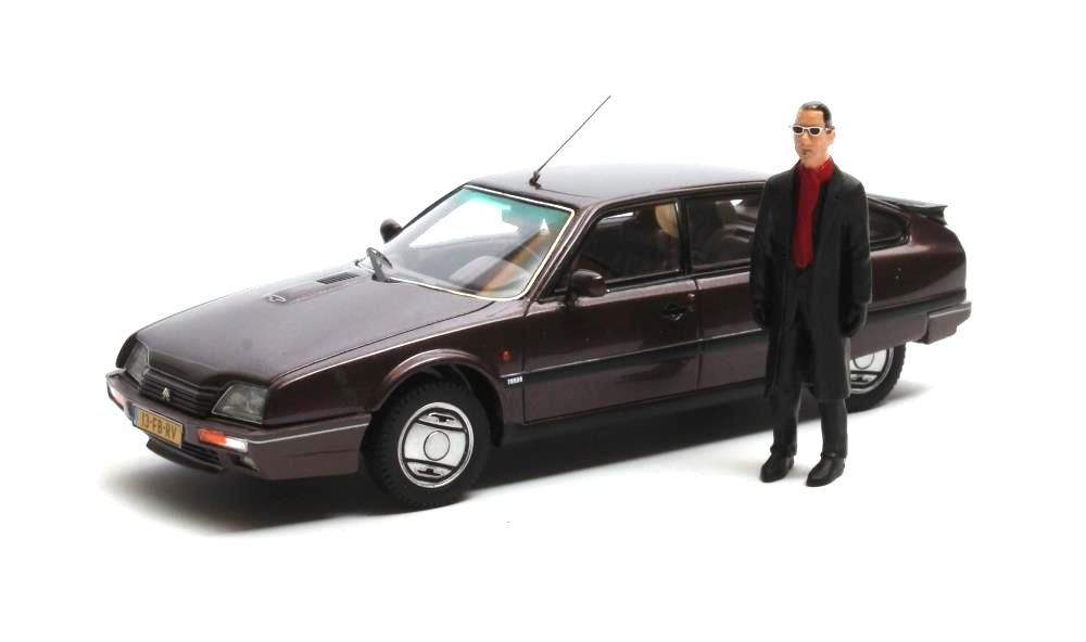 Citroen CX GTI Turbo II + fig. Jules D. Rotterdam 1986 bordeaux 1:43 Matrix Scale Models