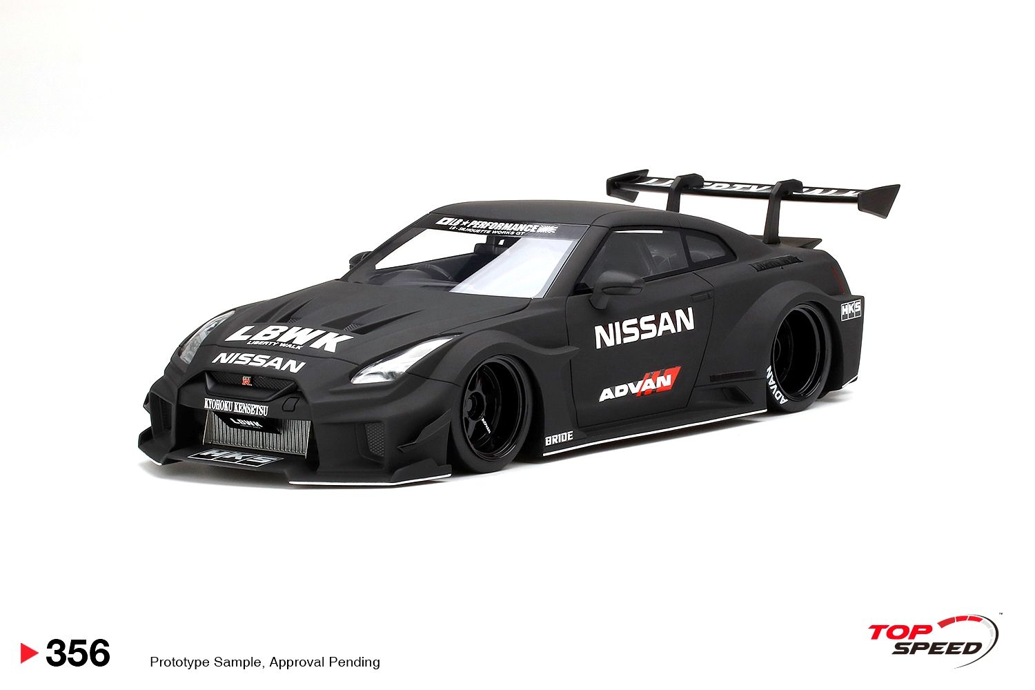 LB-Silhouette Works GT Nissan 35GT-RR Ver.2 matt black 1:18 TopSpeed Models